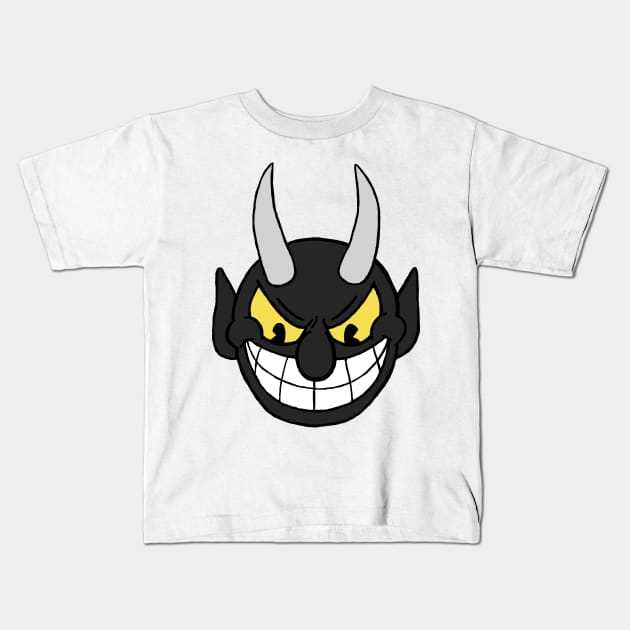 Cuphead - Devil! Kids T-Shirt by NoelaniEternal